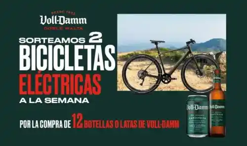Voll-Damm sortea de 2 bicicletas eléctricas cada semana (sorteo por compra)