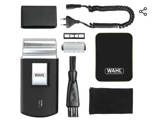 Wahl Afeitadora de viaje: afeitadora eléctrica inalámbrica y recargable para hombre, ideal para viajar, para cortar el pelo y la barba, compacta y portátil