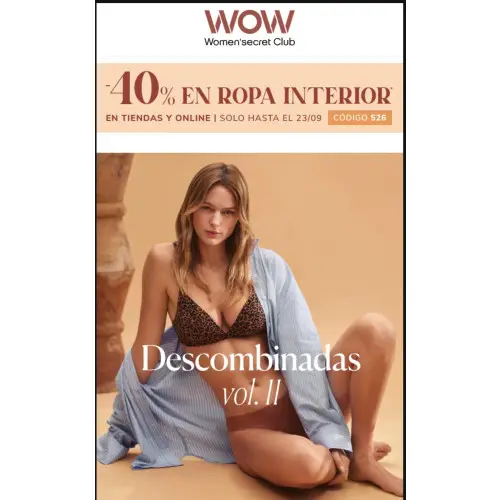 Woman secret 40% codigo 526