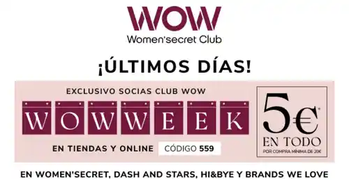 código descuento Women'secret | 5€ en todo (compra min 20€)