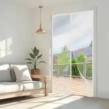 Wzlxcxxy Mosquitera Puerta Magnetica 120x200cm | Mosquitero Magnético para Puerta, Anti-Insectos, sin Taladros, Cierre Automático – Blanco